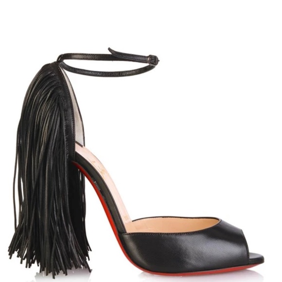 HOST PICK Christian Louboutin Otrot Fringed sandal Size 37 - Picture 1 of 8